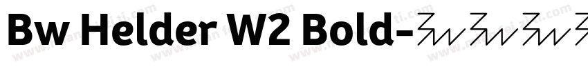 Bw Helder W2 Bold字体转换